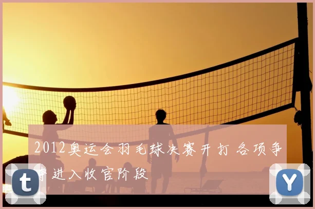 2012奥运会羽毛球决赛开打 各项争夺进入收官阶段